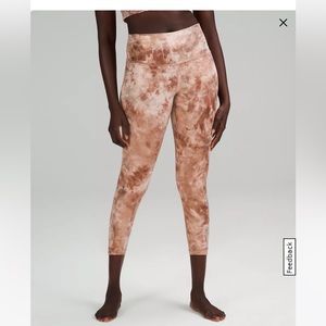 Lululemon new with tags Align high rise crop 23" shine size 10